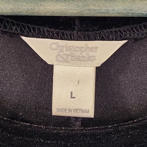 Christopher‎ & Banks Black Velvet Dress Sz L Sleeveless LBD Party Event - Picture 2 of 7